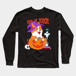 Corgi Halloween Long Sleeve T-Shirt